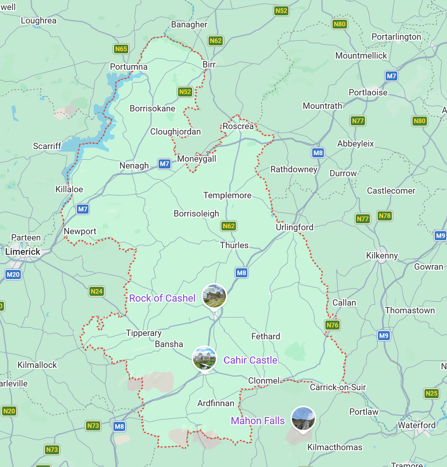 map of tipperary